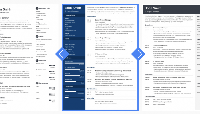 створити професійне резюме за допомогою стильних шаблонів